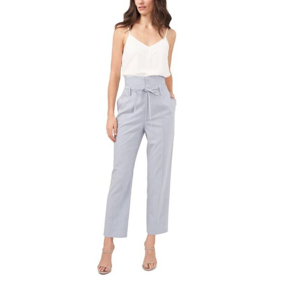 NWT 1.STATE High Waist Tie Front Trouser Pants in Porcelain Blue - Picture 7 of 8